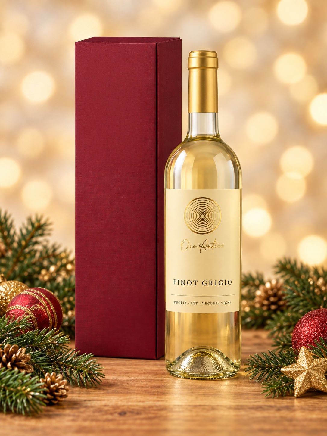 Firmenpräsent Oro Antico Uno Weiß mit Pinot Grigio