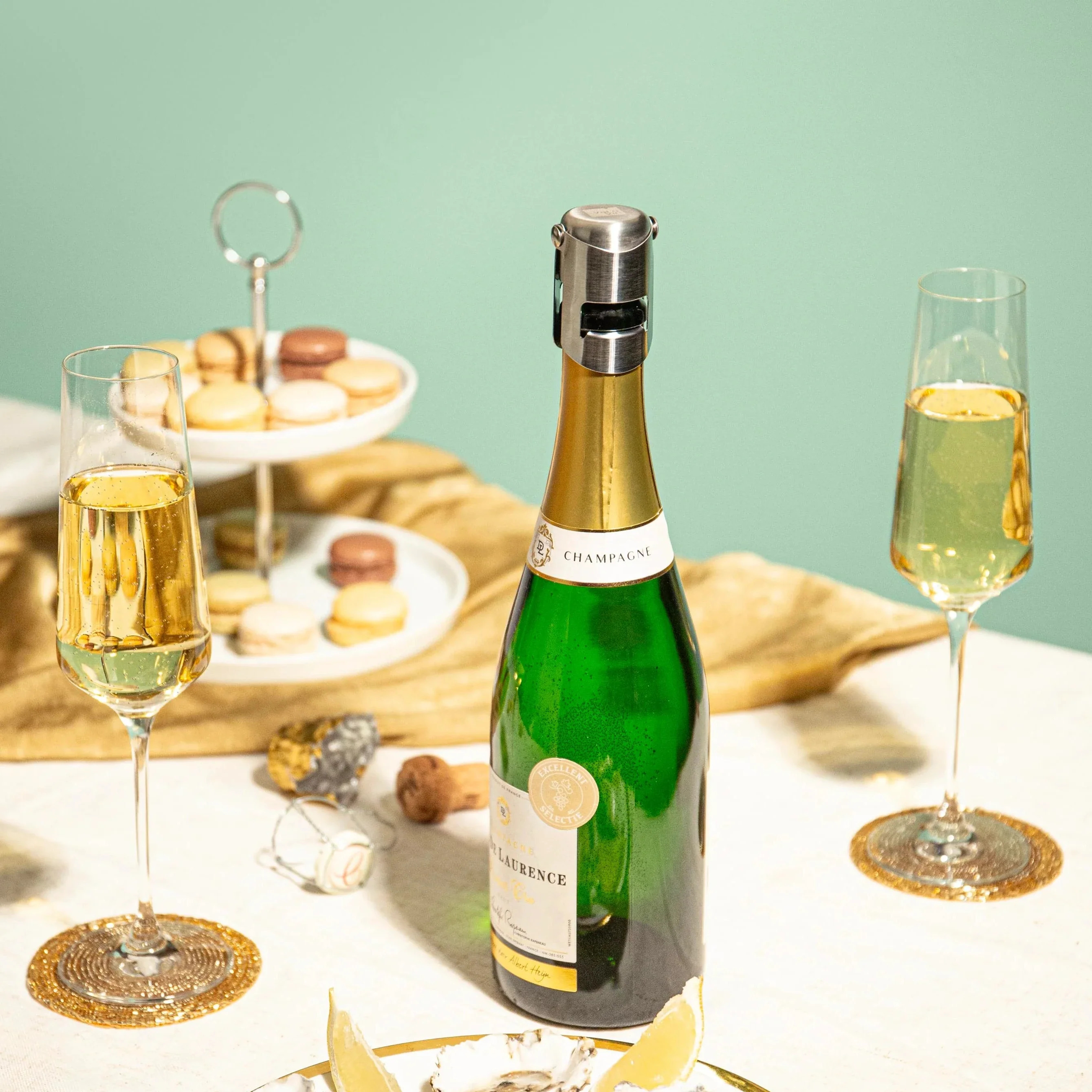 Vacu Vin Verschluss FüR Schaumweine, Prosecco, Spumante, Sekt - Edelstahl-image