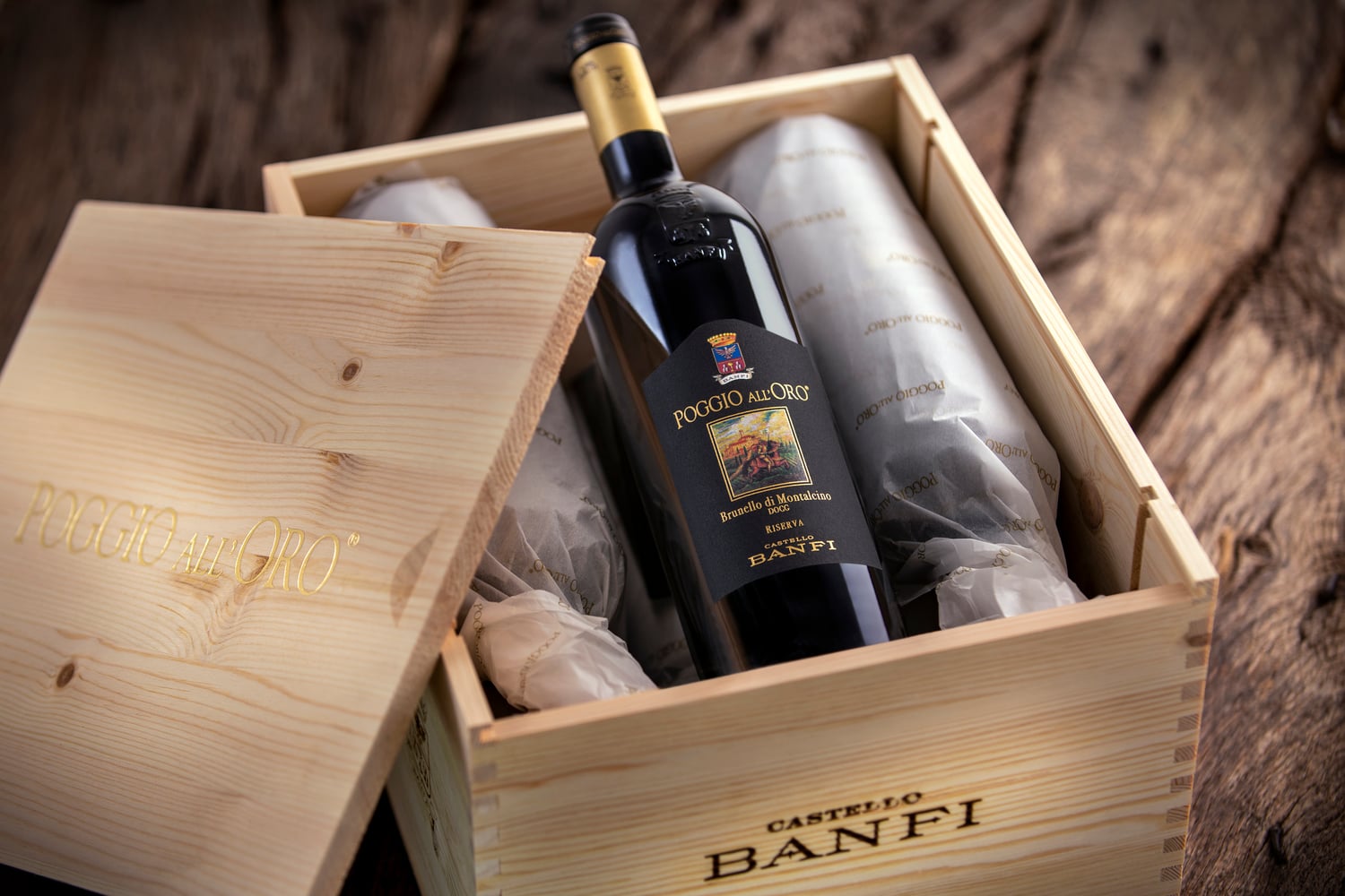 Poggio all´Oro Brunello di Montalcino Riserva DOCG 2016 - 6 Flaschen in Original Holzkiste