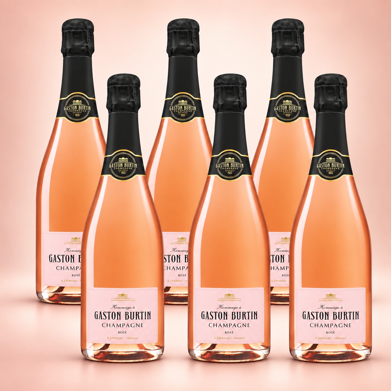 Maison Burtin Champagner Hommage à Gaston Burtin Rosé 6er Vorratspaket