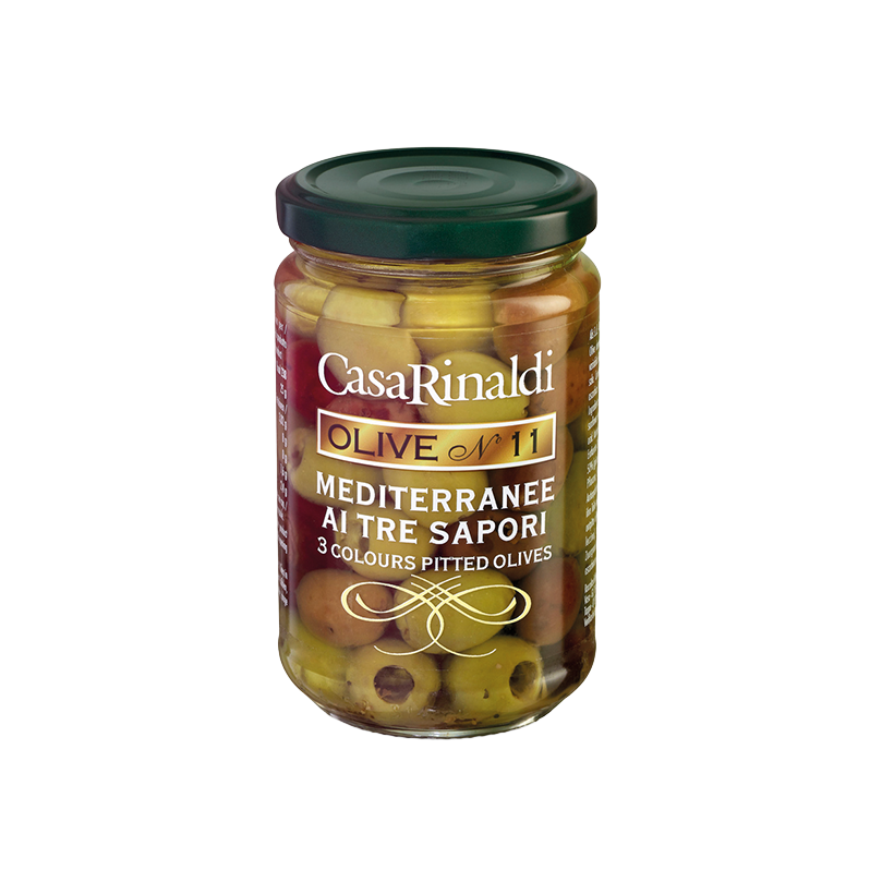 Casa Rinaldi Olive N°11 Mediterrane Oliven drei Farben – entsteint