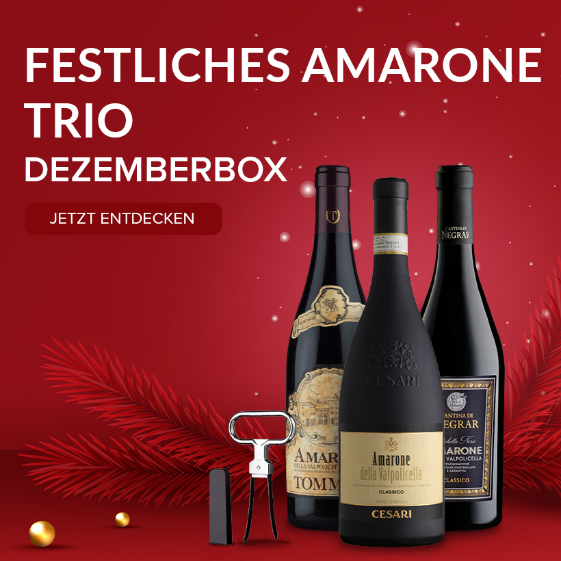 Dezemberbox: Festliches Amarone Trio + Raritäten Weinöffner