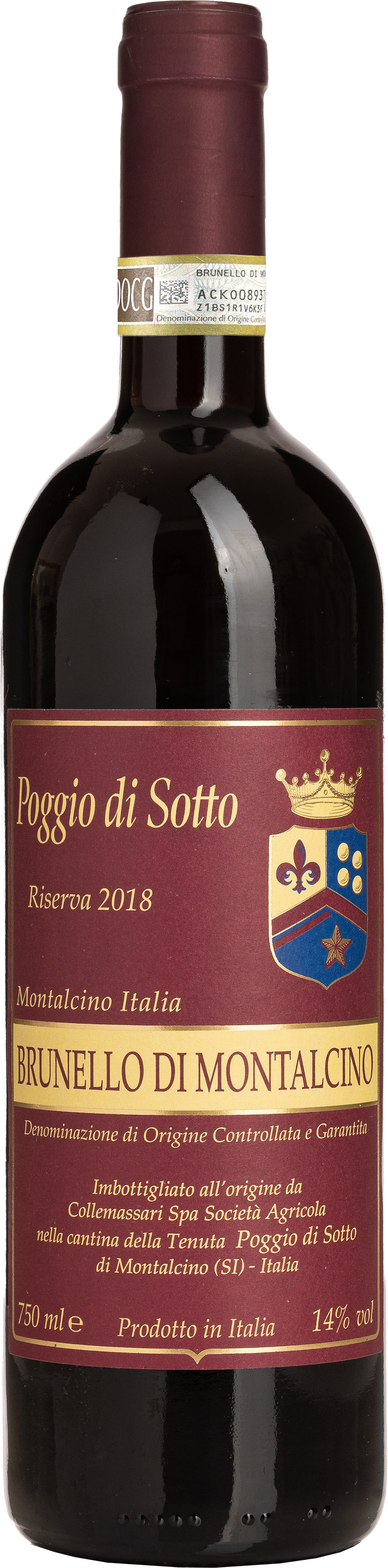 Poggio di Sotto Brunello di Montalcino Riserva DOCG 2018 Biologico