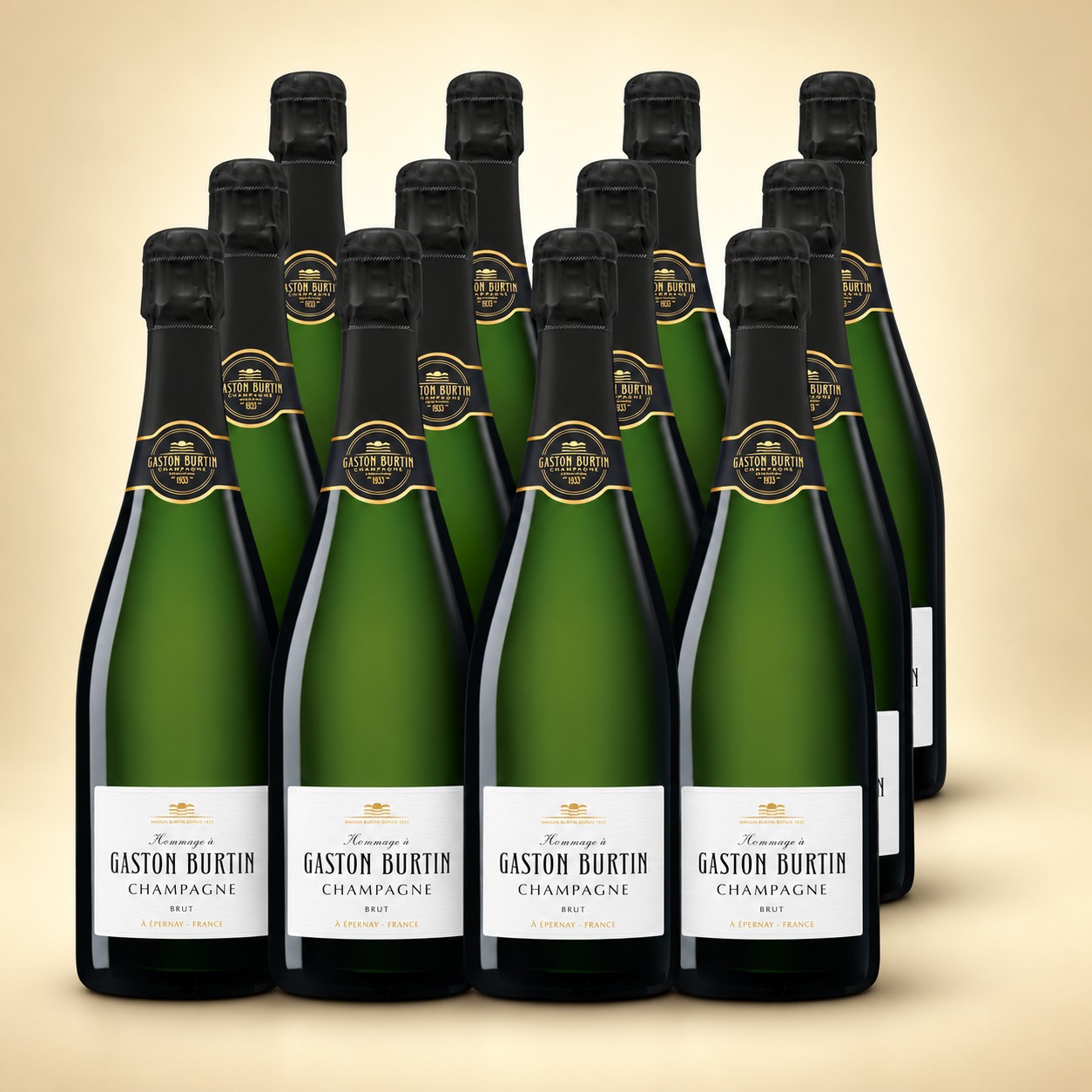 Champagner Hommage à Gaston Burtin Brut 12er Vorratspaket
