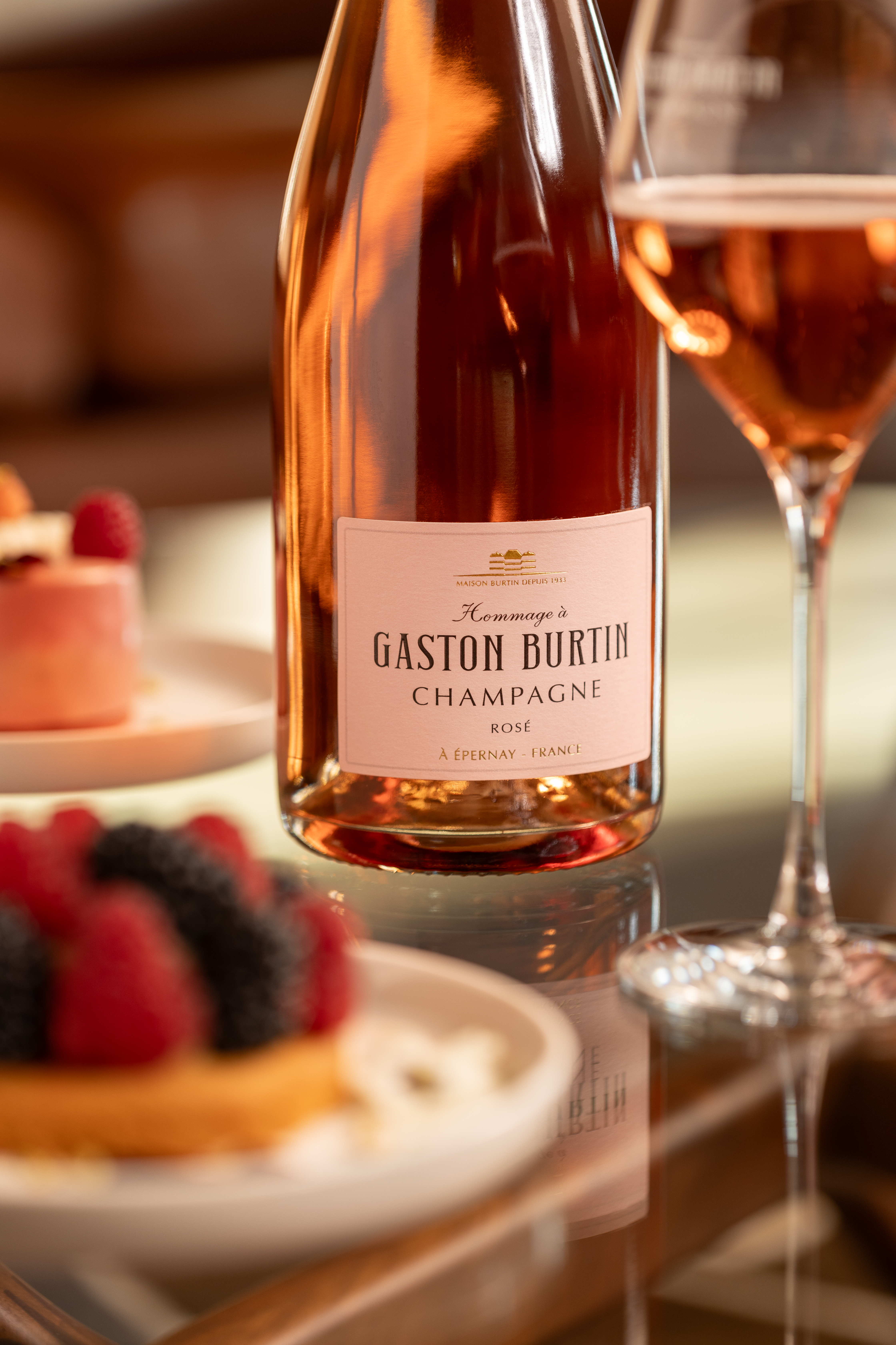 Champagne Hommage &agrave; Gaston Burtin Ros&eacute;, Flasche