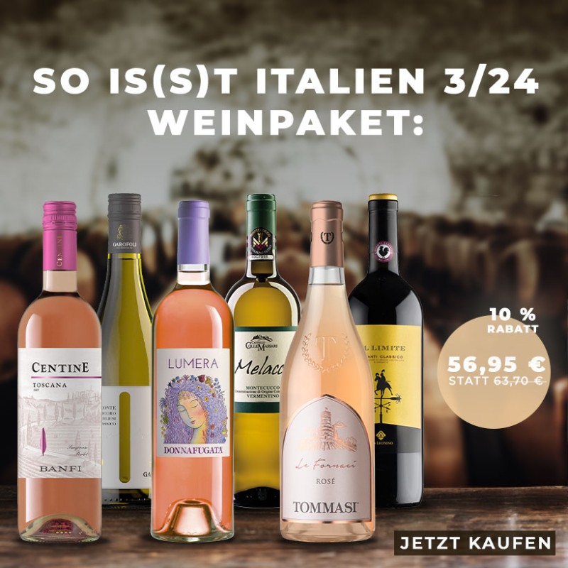 So is(s)t Italien 3/24 Pasta e Vino Weinpaket