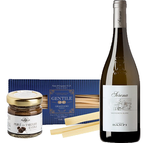 Gehobener Genuss | und Paket: Online bestellen Pasta Trüffel, Wein
