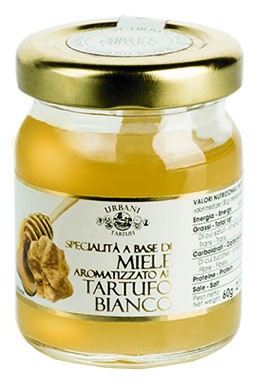 Honig mit weißem Trüffelaroma 60g im Glas - Miele aromatizzato al tartufo bianco