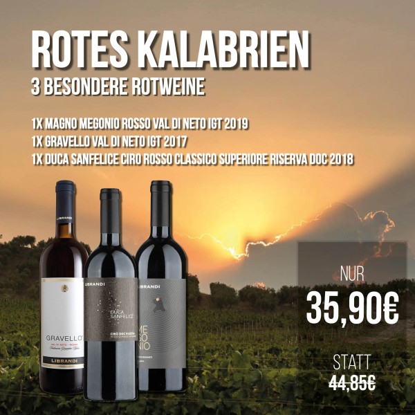 "Rotes Kalabrien:" 3 kalabrische Rotweine im Paket